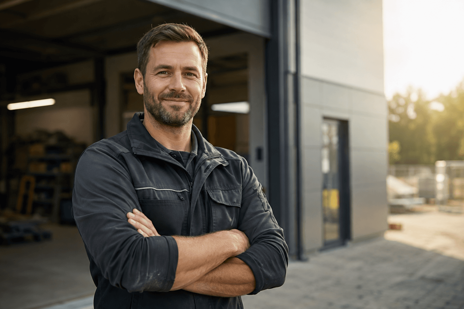 Handwerker bei der Arbeit vor Ort